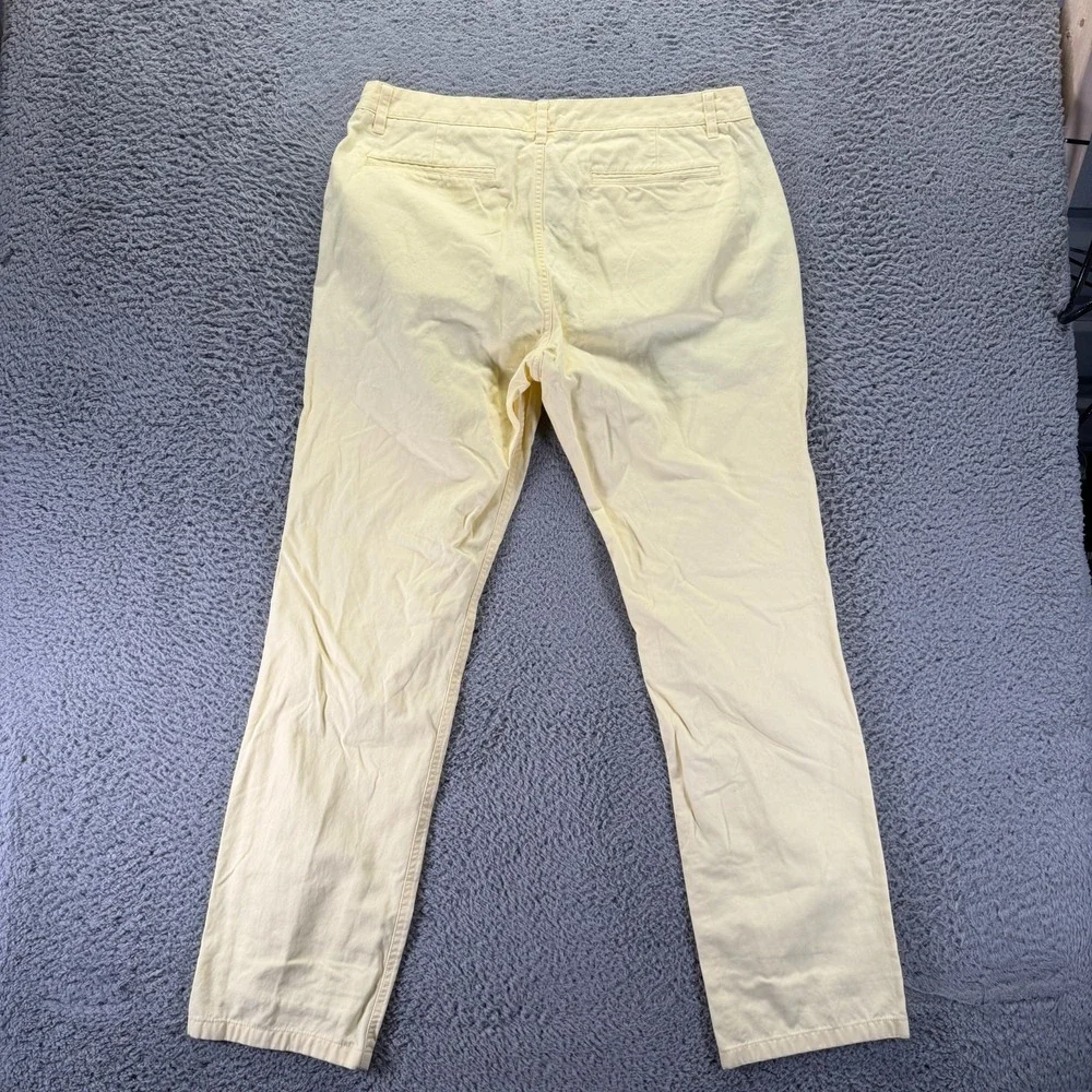 Bonobos Pant Mens 36x32 Yellow Cotton Chino Straight Slim Business Preppy Career